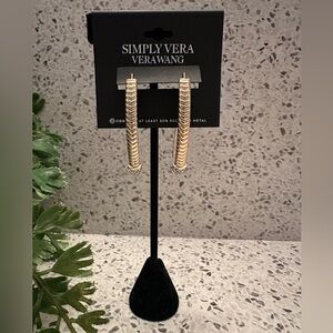 Vera Wang gold and rhinestone earrings